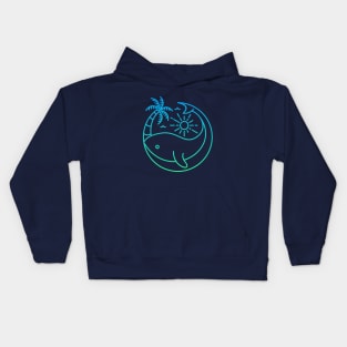 Whale in Summer Kids Hoodie